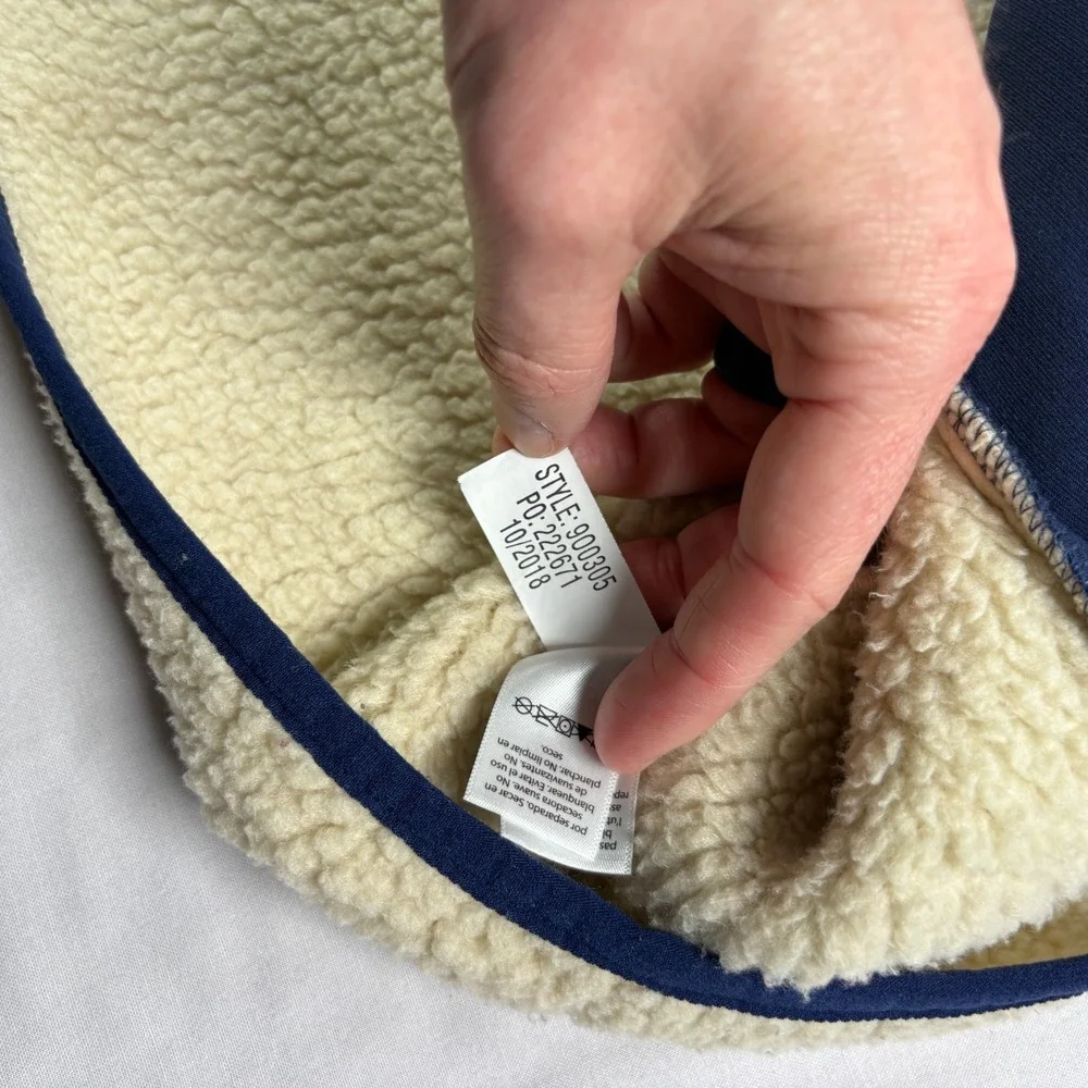Vineyard Vines Vest Mens 4XB Big Beige Fleece Sherpa Full Zip Preppy Casual